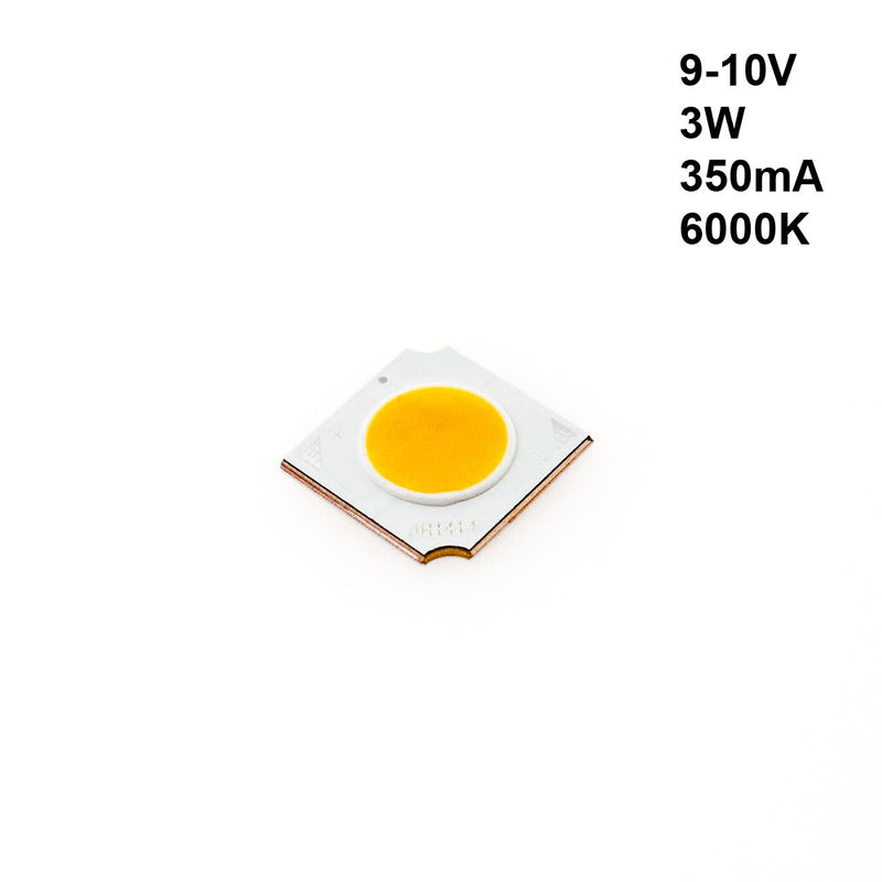 Constant Current COB LED, 350mA 3W 9-10V 6000K(Cool White)