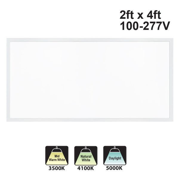 2ft x 4ft LED Panel 120V Dimmable LED Backlit Panel Light 0-10V dimming  3CCT