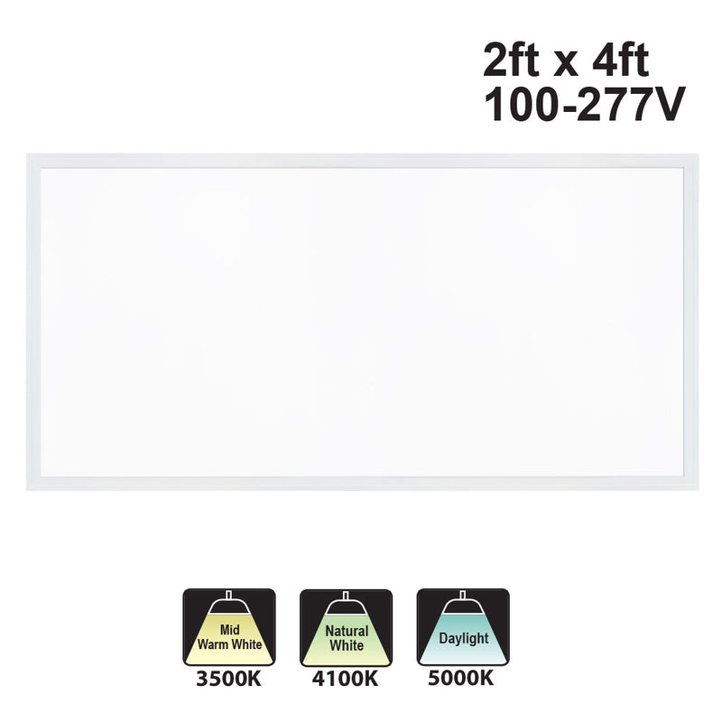 2ft x 4ft LED Panel 120V Dimmable LED Backlit Panel Light 0-10V dimming  3CCT
