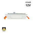 4 inch LED Square Panel Downlight PDS4V12W6, 12V 6W 3000K(Warm White)