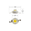 1 Watt SMD LED, 350mA, 110lm, 2900-3100K, gekpower