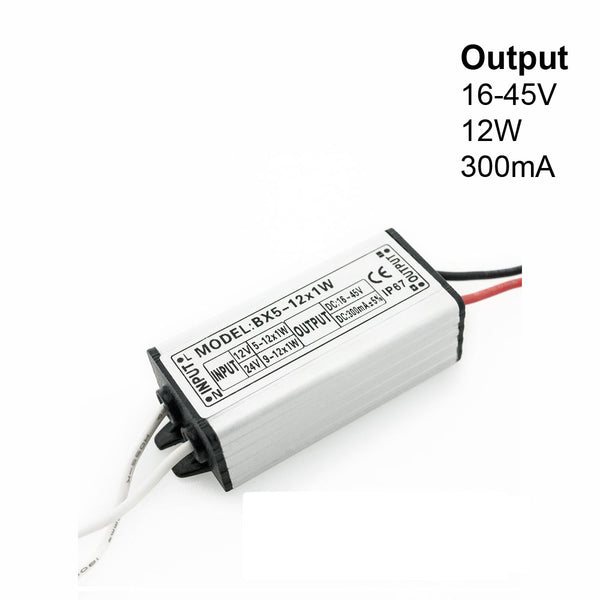 BX5-12x1W Constant Current LED Driver, 12-24V 12x1 W 300mA - ledlightsandparts