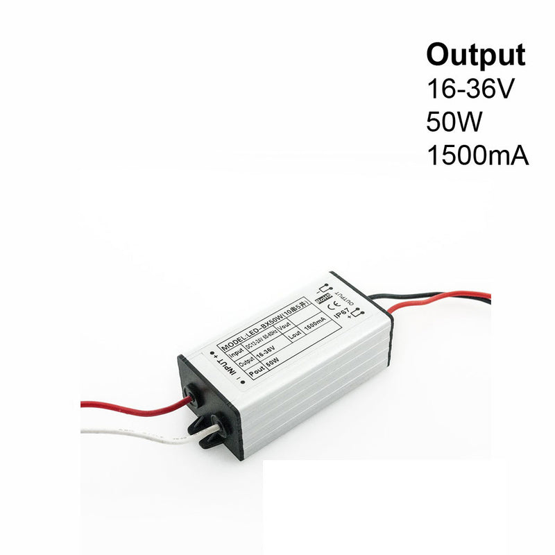 BX50W Constant Current LED Driver, 12-24V 50W 1500mA - ledlightsandparts