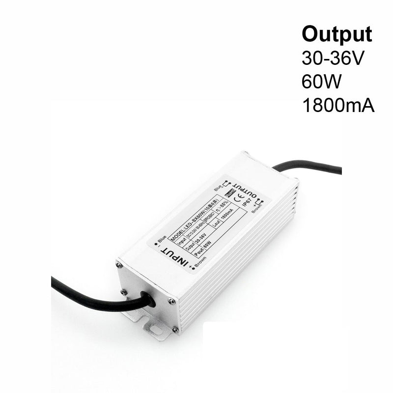 BX60W Constant Current LED Driver 12-24V 60W 1800mA - ledlightsandparts