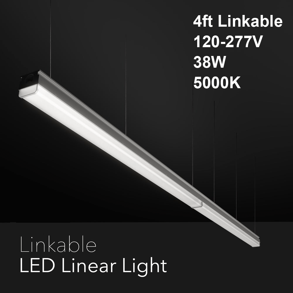 Linear Led 4 4ft Linkable LED Linear Light, 120-277V 38W 5000K(Daylight)
