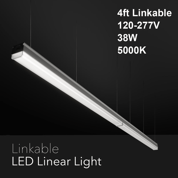 4ft Linkable LED Linear Light, 120-277V 38W 5000K(Daylight)