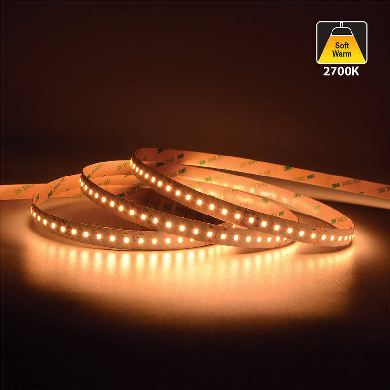 20M(65.6ft) Indoor LED Strip L2835, 24V 3(w/ft) 298(Lm/ft) 120(LEDs/m) CCT(2.7K, 3K, 3.5K, 4K, 5K, 6K) - ledlightsandparts