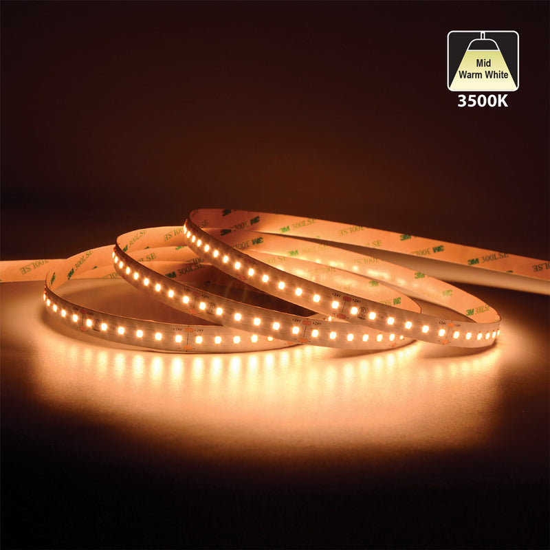 20M(65.6ft) Indoor LED Strip L2835, 24V 3(w/ft) 298(Lm/ft) 120(LEDs/m) CCT(2.7K, 3K, 3.5K, 4K, 5K, 6K) - ledlightsandparts