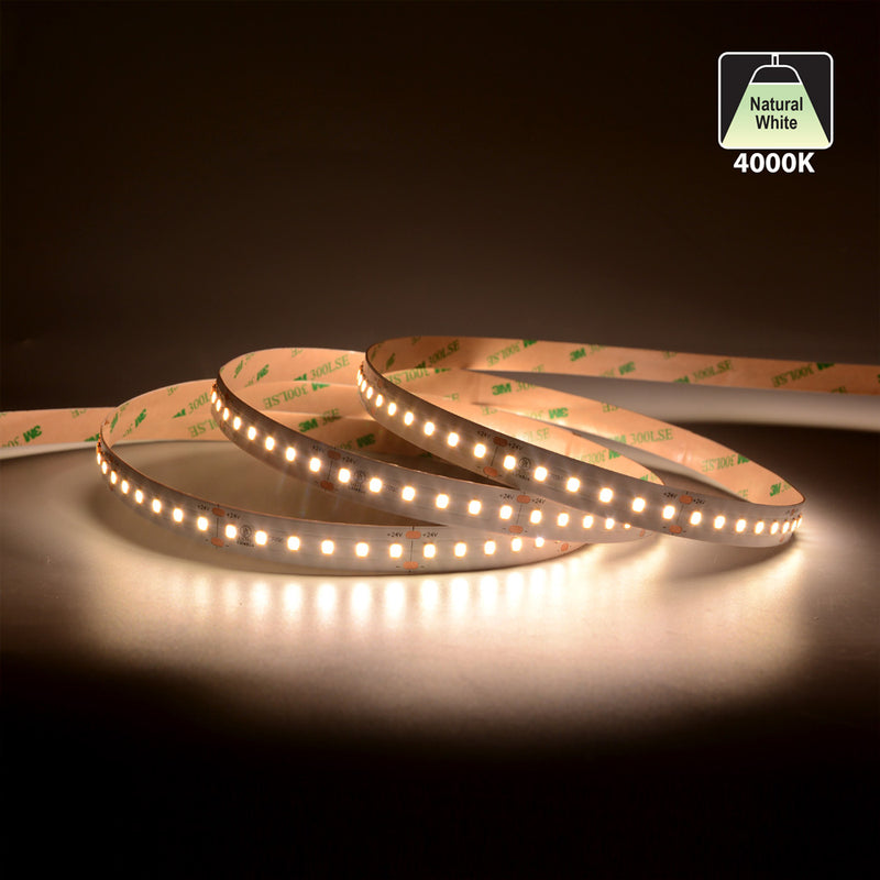 20M(65.6ft) Indoor LED Strip L2835, 24V 3(w/ft) 298(Lm/ft) 120(LEDs/m) CCT(2.7K, 3K, 3.5K, 4K, 5K, 6K) - ledlightsandparts