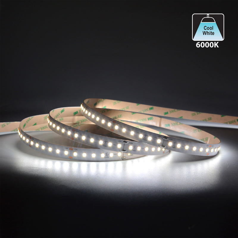 20M(65.6ft) Indoor LED Strip L2835, 24V 3(w/ft) 298(Lm/ft) 120(LEDs/m) CCT(2.7K, 3K, 3.5K, 4K, 5K, 6K) - ledlightsandparts