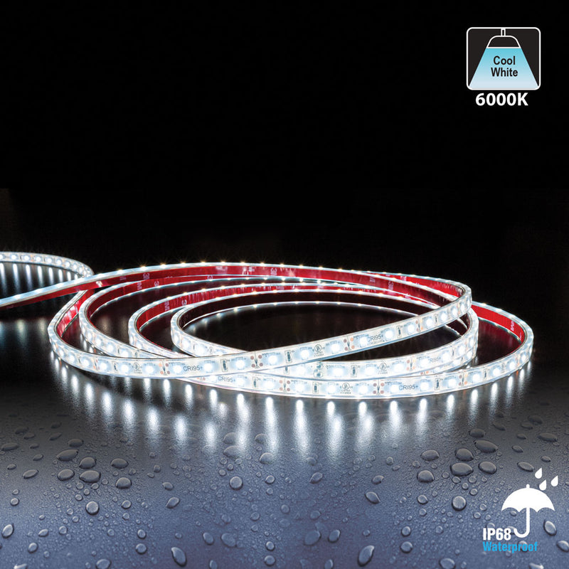 10M(32.8ft) Waterproof LED Strip 3528, 12V 1.5(w/ft) 126-144(Lm/ft) CCT(3K, 6K) - ledlightsandparts