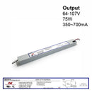 ANTRON AC700S75D-D3 Constant Current with Selectable Current 350-550-700mA 64-107V 75W - ledlightsandparts