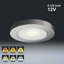 R25-12V-Silver Grey Round LED Cabinet Puck Light, 12V 2.5W CCT(2.4K, 2.7K, 3K, 3.5K, 4K, 5K)