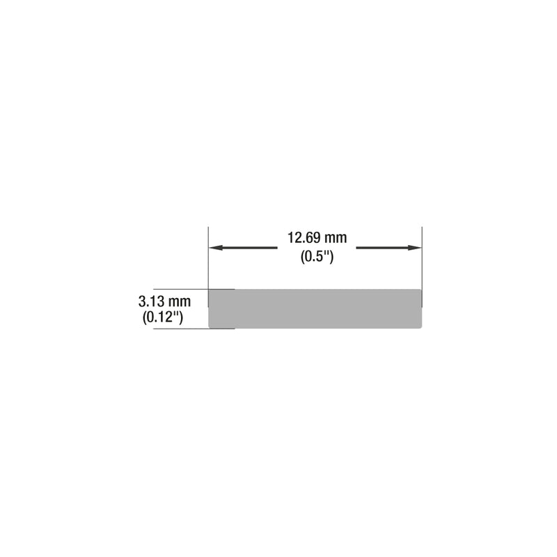 Type 37C, 1/2Inch Aluminum Flat Bar, 3Meter (118inches)