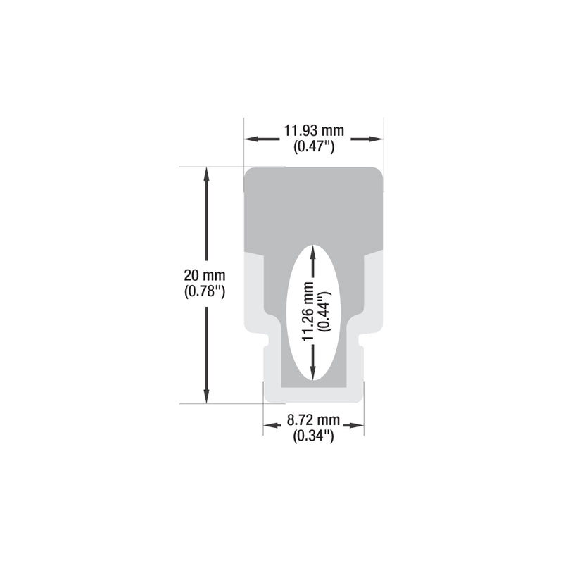 Type 7, Flexible PMMA LED Fixture Profile Paver Lighting, 4.8Meter (192 inches)