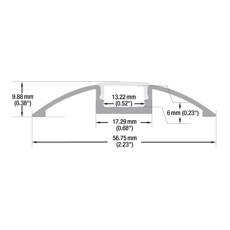 Type 1, Linear Architectural LED Aluminum channel, 3Meters (118inches)