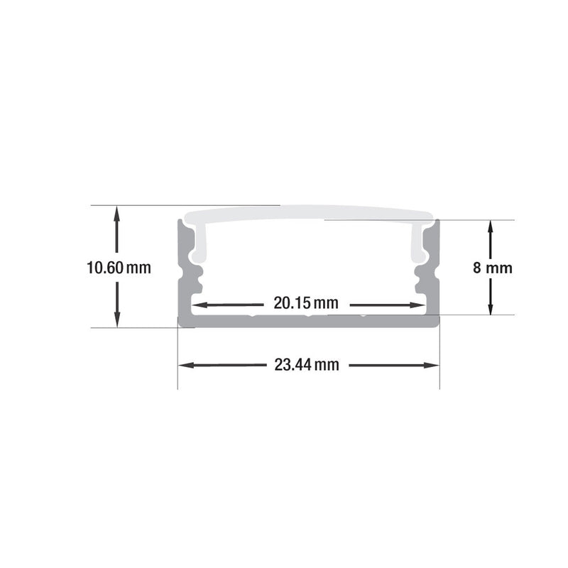 Type 15, Linear Architectural LED Aluminum profile, 3Meters (118inches)