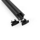 Type 13 Black, Recessed Aluminum LED Light Channel for LED Strip Lights, 3Meters (118inches)