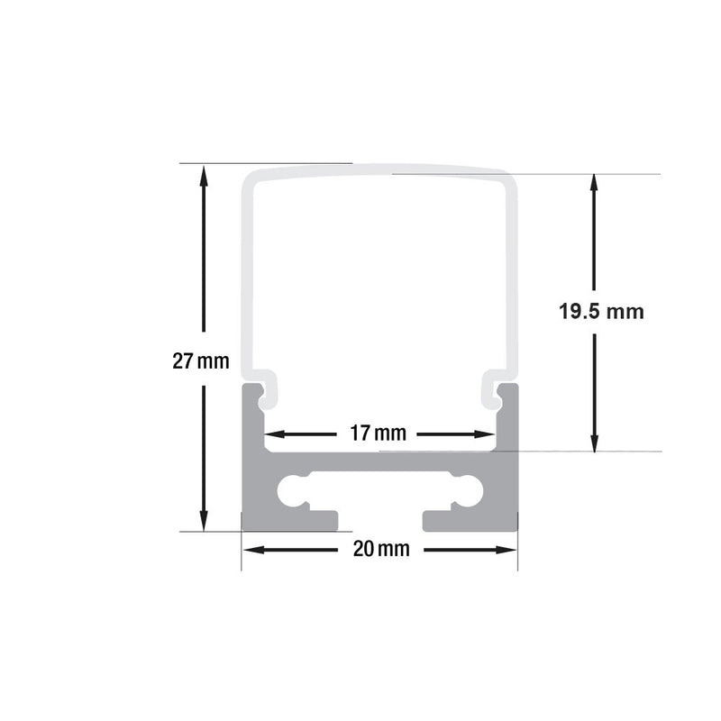 Type 17, Linear Architectural LED Aluminum channel, 3Meters (118inches)