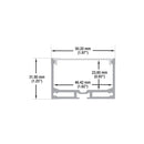 Type 24, Linear Architectural Light Fixture Profile for Recessed Ceiling or Pendant Lighting, 2Meters (78inches) and 3Meter (118inches)