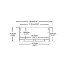 Type 25, Recessed Linear Architectural Light Fixture for LED Strip Lights, 3Meters (118inches)