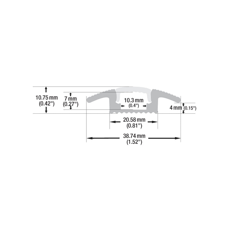 Type 40A, Linear Architectural LED Aluminum channel (Walkway/Floor), 3Meters (118inches)