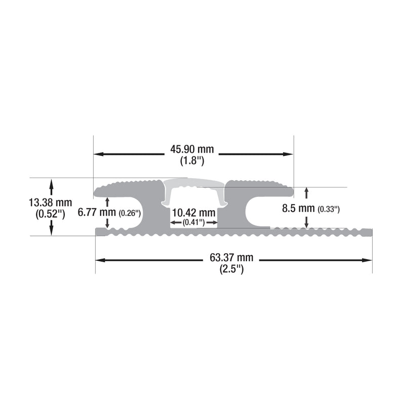 Type 40B, Linear Architectural LED Aluminum channel (Walkway/Floor), 3Meters (118inches)