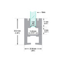 Type 2, Linear Architectural LED Aluminum channel for 6mm Glass Edge Lighting, 2Meters (78inches)
