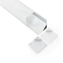Type 34C, Corner Mount Aluminum SQ Diffuser LED Strip Light Profile, 3Meters (118inches)