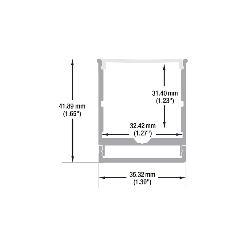 Type 3, Linear Architectural LED Aluminum channel, 2Meters (78inches)