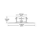 Type 91, Recessed LED Aluminum channel for Drywall(Plaster-In), 3Meters (118inches)
