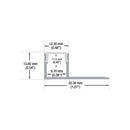Type 94, Trimless Aluminum F Channel for Drywall(Plaster-In), 3Meters (118inches)