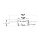 Type 95, Recessed LED Aluminum channel for Drywall(Plaster-In), 3Meters (118inches)