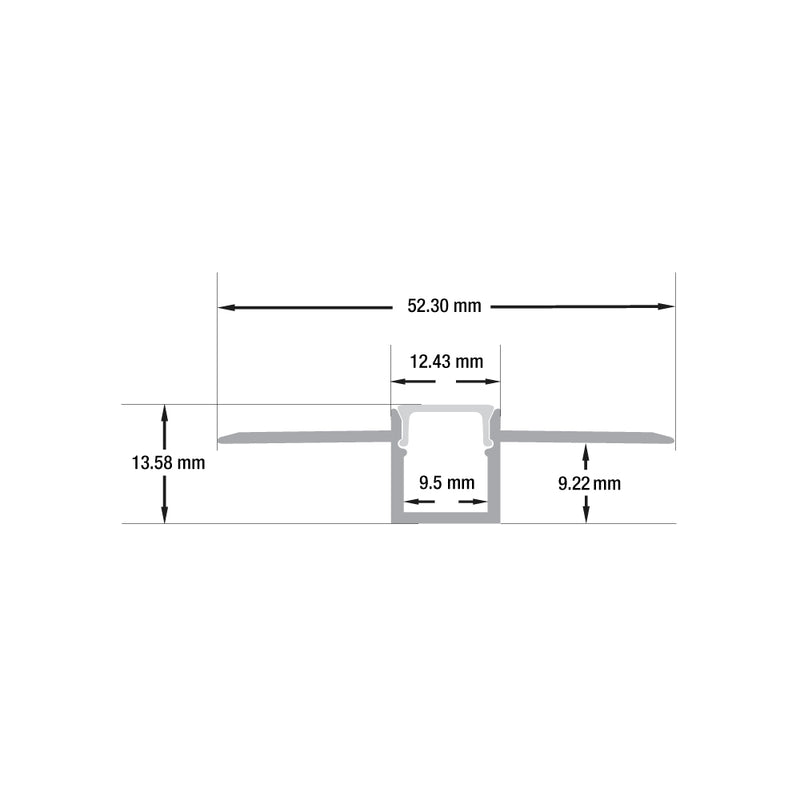 Type 96, Deep Recessed LED Aluminum channel for Drywall(Plaster-In) VBD-CH-D6, 3Meters (118inches)