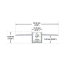 Type 96, Deep Recessed LED Aluminum channel for Drywall(Plaster-In), 3Meters (118inches)