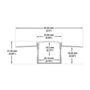 Type 98, Deep Recessed 24 mm LED Aluminum channel for Drywall(Plaster-In), 3Meters (118 inches)
