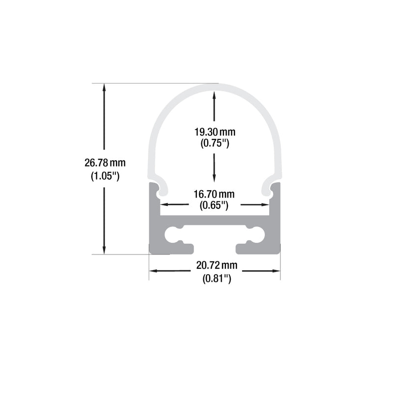 Type 9, Linear Architectural LED Aluminum channel, 2Meters (78inches)