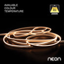 5M(16.4ft) LED Neon light Strip VBDFS-WW Neon-4MM-168 LED/m, 3000K Dimmable Silicone Waterproof Casing Side Emitting. - ledlightsandparts