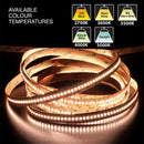 5M(16.4in) Indoor LED Strip 3014, 12V 7(w/ft) 727-873(Lm/ft) 240(LEDs/m) CCT(2.7K, 3K, 3.5K, 4K, 5K), Lightsandparts