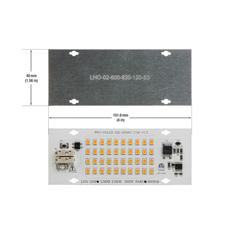 4 inch Linear ZEGA LED Module LHO-02-600-830-120-S3, 120V 600lm 3000K(Warm White)