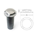 UL-1022-0300-A 2.4 Inch Dia Recessed LED In Ground Driveway light, 12-24V 3W - ledlightsandparts