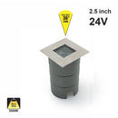 Square Inground Up light 36° lens, 24V 5W 3000K(Warm White)