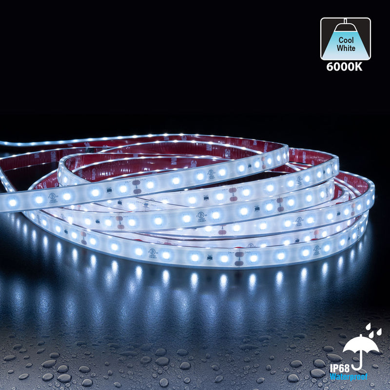 20M(65.6ft) Waterproof LED Strip L2835, 24V 1.5(w/ft) 180-198(Lm/ft) CCT(3K, 6K)