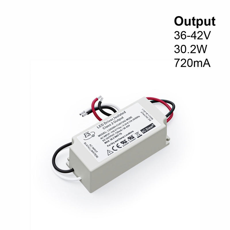 ES LD028H-CU07242-M28E Constant Current LED Driver, 720mA 36-42V 30W - ledlightsandparts