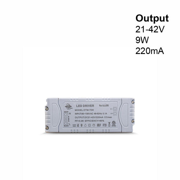 OTTIMA OTM-TD9 Constant Current LED Driver, 220mA 21-42V 9W - ledlightsandparts