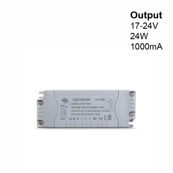 OTTIMA OTM-TD30 Constant Current LED Driver, 1000mA 17-24V 24W - ledlightsandparts