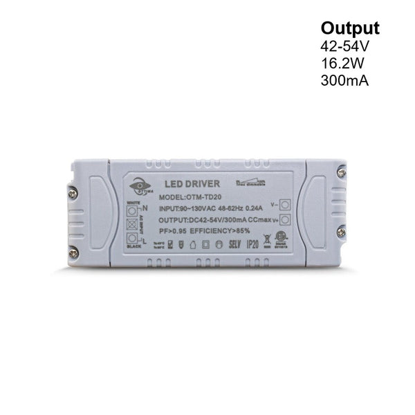 OTTIMA OTM-TD20 Constant Current Triac Dimming LED Driver, 300mA 42-54V 16.2W