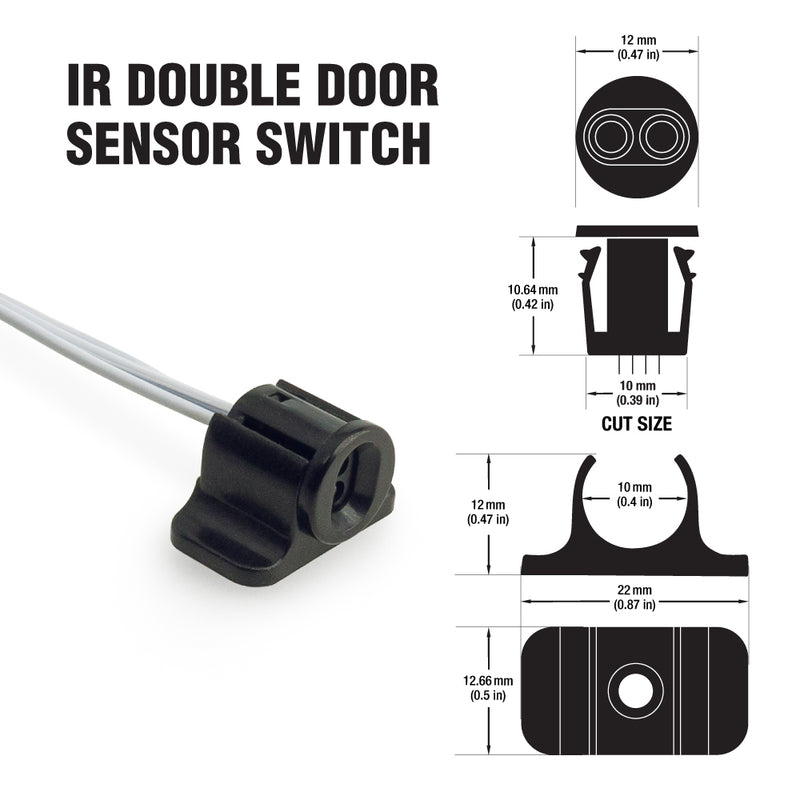 Double Door Trigger Infrared Sensor Switch 12-24V 30W