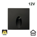 SQ25-1W-3K-BK Square LED Step Light, 12V 1W 3000K(Warm White)