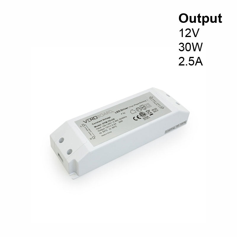 OTM-TDJ30 Constant Voltage Triac Dimming LED Driver,12V 2.5A 30W